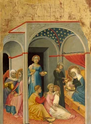 Die Geburt der Jungfrau, um 1400-5